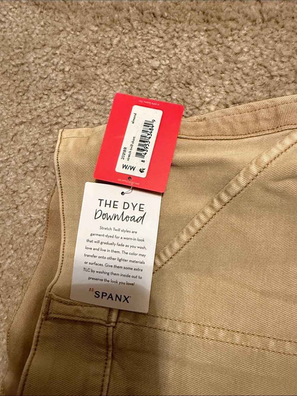 SPANX Tan Stretch Twill Short - Picture 3 of 4